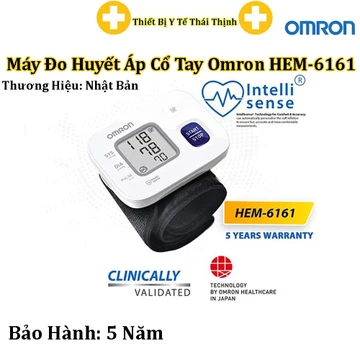 Máy Đo Huyết Áp Cổ Tay Omron HEM-6161 Bảo Hành 5 Năm