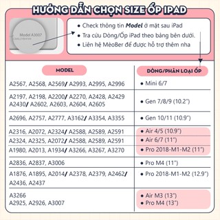 [Premium] Bao da cover i pad Cute Acrylic, phối màu pastel, in 3D & chống ố cho i pad Gen 7 8 9, Air 4 5 6, Pro 11 12.9