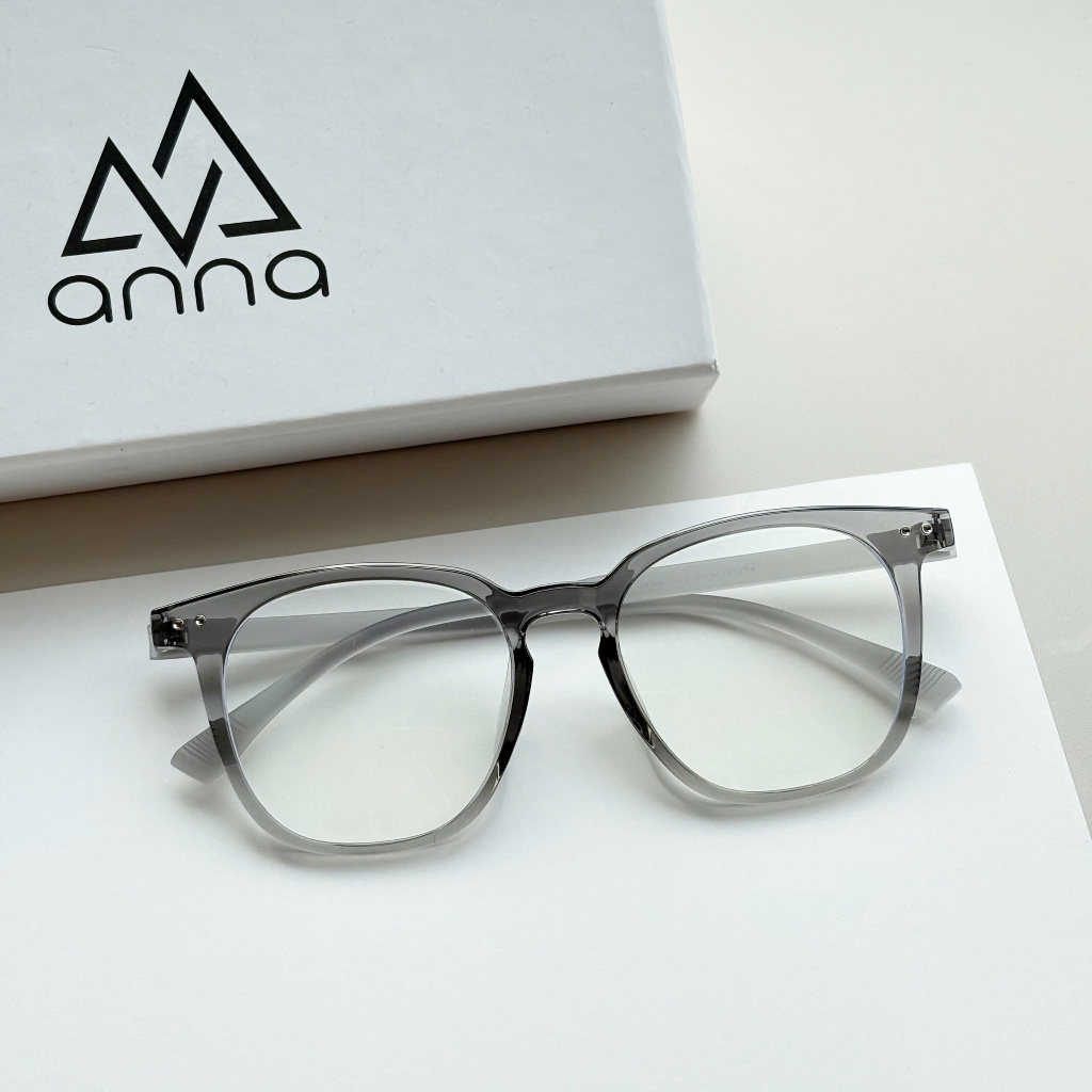 Ảnh Gọng kính cận thời trang nam nữ ANNA dáng vuông nhựa dẻo mắt to unisex cá tính OL 27031 4