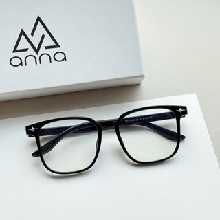 Kính mắt thời trang nam nữ ANNA dáng vuông nhựa dẻo mắt to unisex cá tính OL 27058
