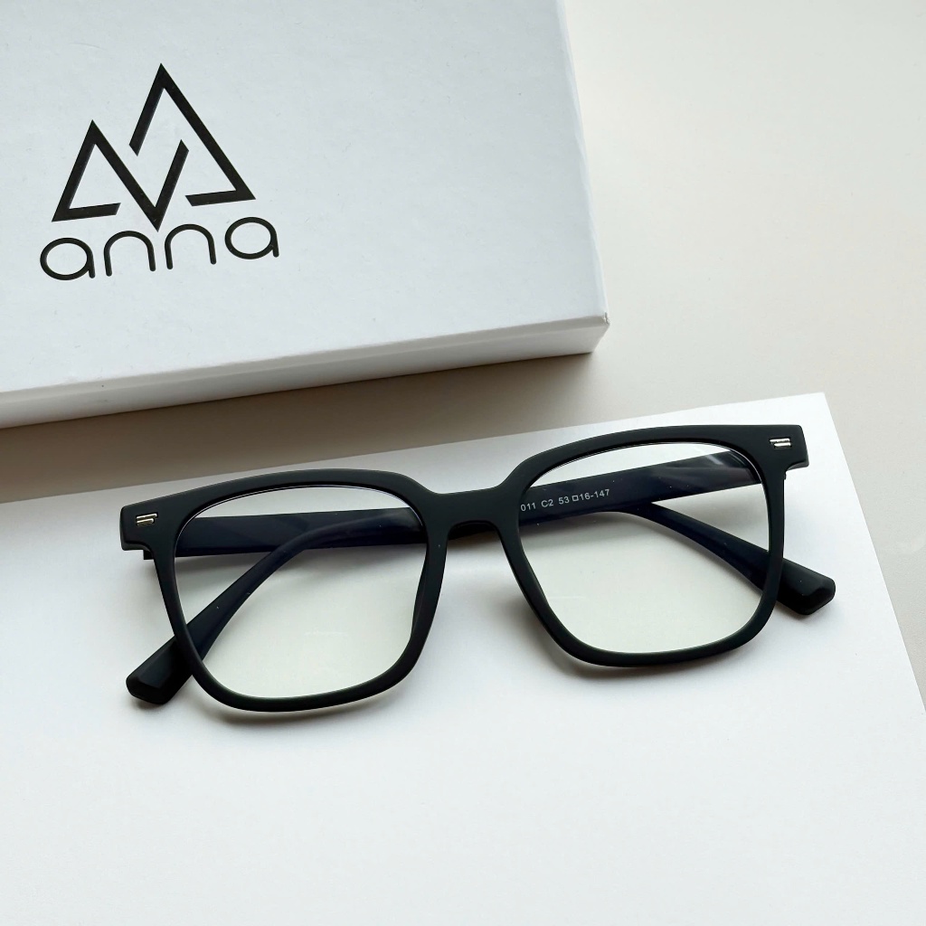 Ảnh Gọng kính cận thời trang nam nữ ANNA chất liệu nhựa cao cấp dáng vuông unisex cá tính OL 27011 4
