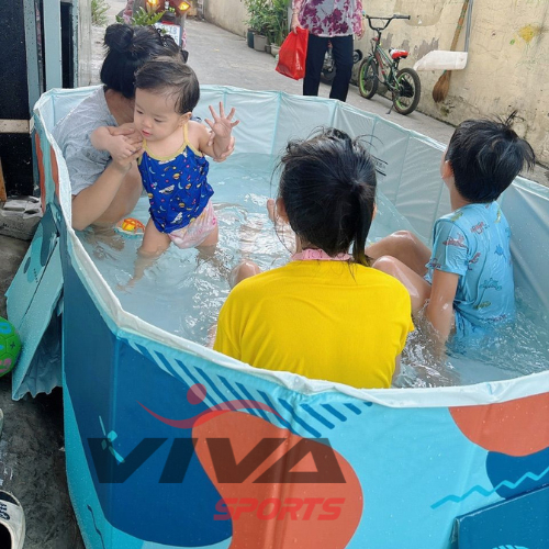 Bể bơi gấp gọn cho bé, Hồ bơi gấp gọn không cần bơm hơi an toàn tiện lợi, Kích thước từ (1m6 đến 3m)