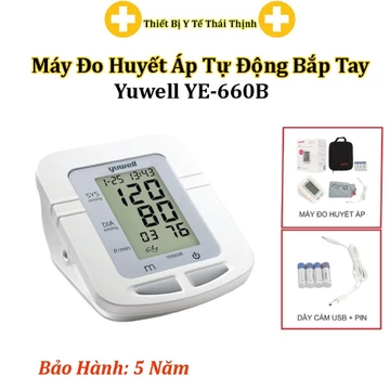 Máy Đo Huyết Áp Tự Động Bắp Tay Yuwell YE-660B Bảo Hành 5 Năm