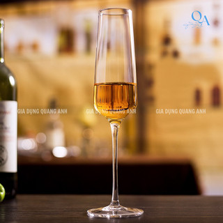 Bộ 6 ly thuỷ tinh uống vang CHAMPAGNE cao cấp | Ly sâm panh thuỷ tinh | Phong Cách LUXURY 200ML