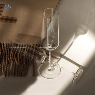 Bộ 6 ly thuỷ tinh uống vang CHAMPAGNE cao cấp | Ly sâm panh thuỷ tinh | Phong Cách LUXURY 200ML