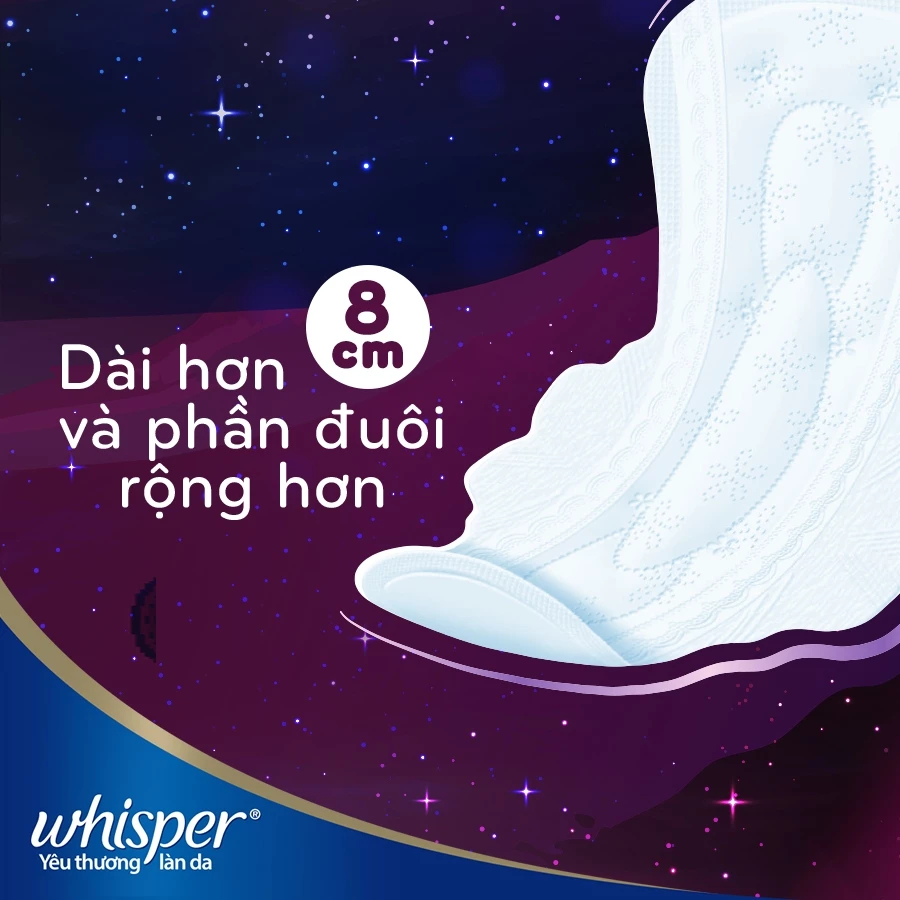 Ảnh -  Combo 2 gói Băng Vệ Sinh WHISPER Skin Love 31CM Dành Cho Ban Đêm Gói 8 Miếng 2