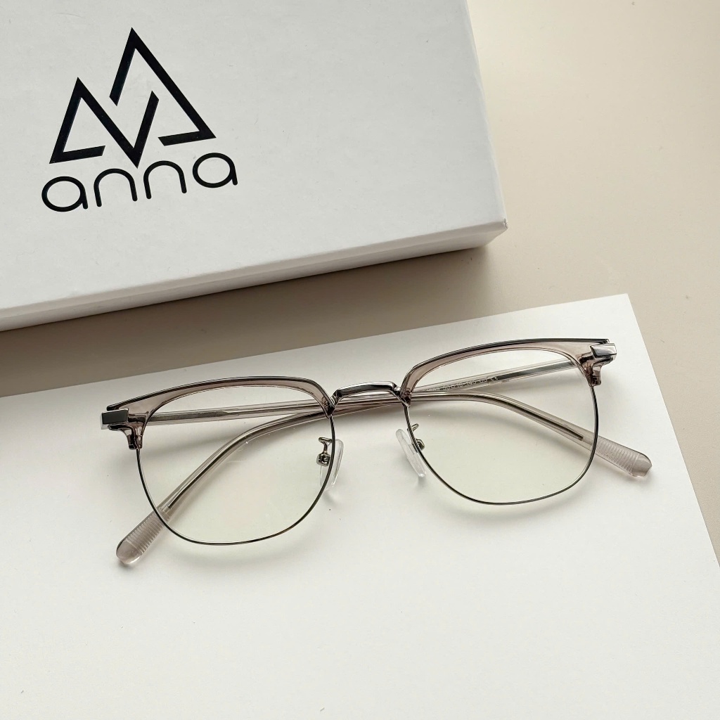 Ảnh Gọng kính cận thời trang nam nữ ANNA chất liệu kim loại dáng vuông unisex cá tính OL 31269 2