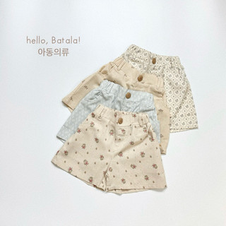 Quần đùi LINEN HOA NHÍ cho bé Batala Kids, quần short đùi bé gái chất liệu Linen hoa nhí 2025
