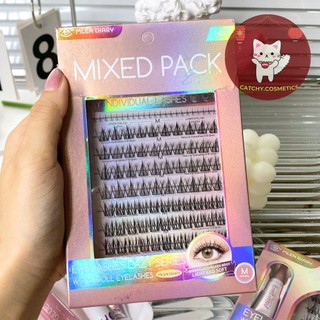 [MLEN DIARY] Mi Giả Cụm MLEN DIARY Sao Song Sinh Mixed Pack, Mi Cụm Mềm Mại Tự Nhiên, Tái Sử Dụng