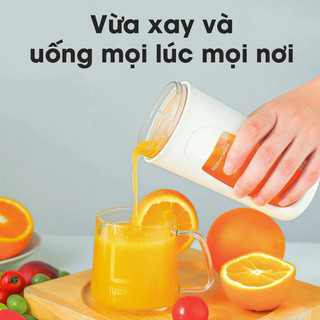 Máy Xay Sinh Tố Mini Cầm Tay 340ml,Cốc Xay Sinh Tố Du Lịch Sạc USB, Máy Xay Trái Cây Cầm Tay Nhỏ Gọn