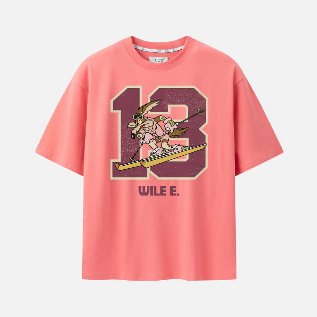 Ảnh Áo Thun BOO Unisex Overfit In Hình Looney Tunes Wile hoạt hình ngộ nghĩnh 2