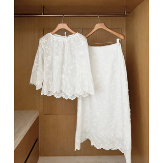 Annie set - set áo chân váy xô hoa Ma Vie (kèm áo lót lụa)