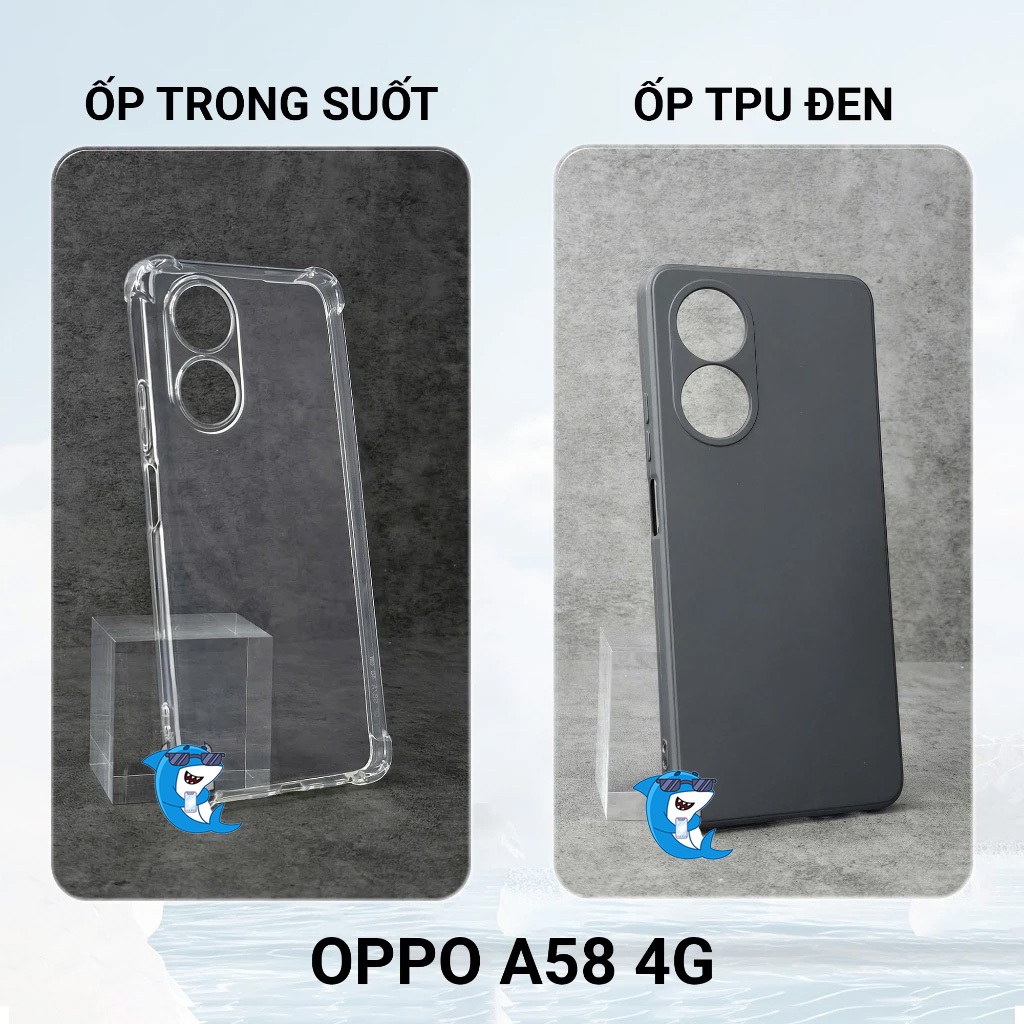 Ốp lưng OPPO A18 / A38 / A58 / A78 4G silicon trong suốt dẻo cao cấp chống sốc bảo vệ điện thoại