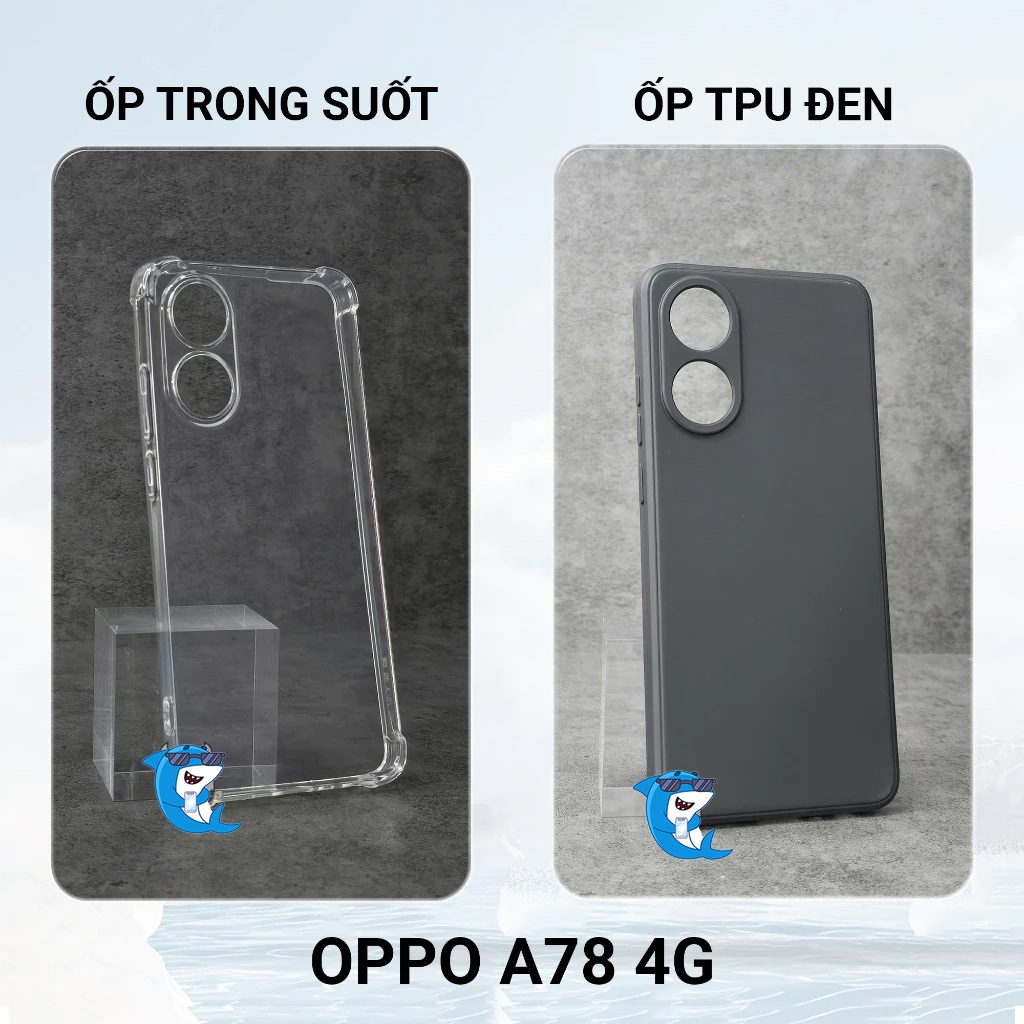 Ốp lưng Oppo A18, A38, A58, A78 4G 5G bảo vệ cam điện thoại toàn diện cạnh vuông nhựa dẻo tpu bibi glass