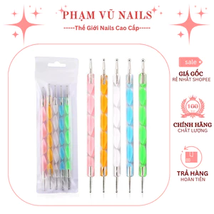 Set 5 Cây Bút Chấm Bi Nail Vẽ Móng Chuyên Dụng Trang Trí Móng