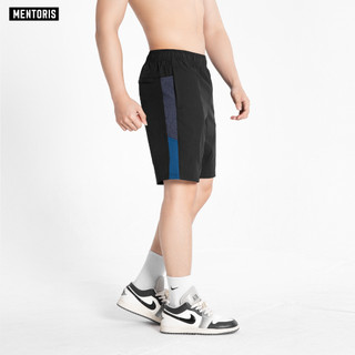 Quần Short Gió Thể Thao Nam Mentoris, Form Regular Fit, Phối Viền Kẻ Năng Động, Nhiều Màu MSR2509