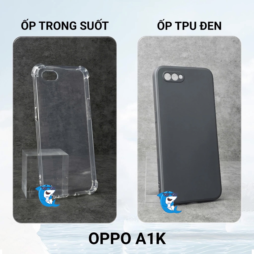 Ốp lưng OPPO A3S, A1K silicon trong suốt dẻo cao cấp chống sốc bảo vệ điện thoại viền vuông