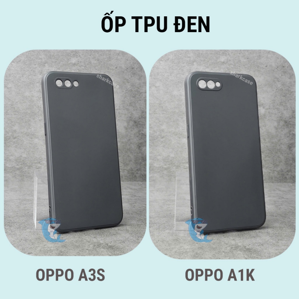 Ốp lưng Oppo A3S / A1K bảo vệ cam điện thoại toàn diện cạnh vuông nhựa dẻo tpu bibi glass