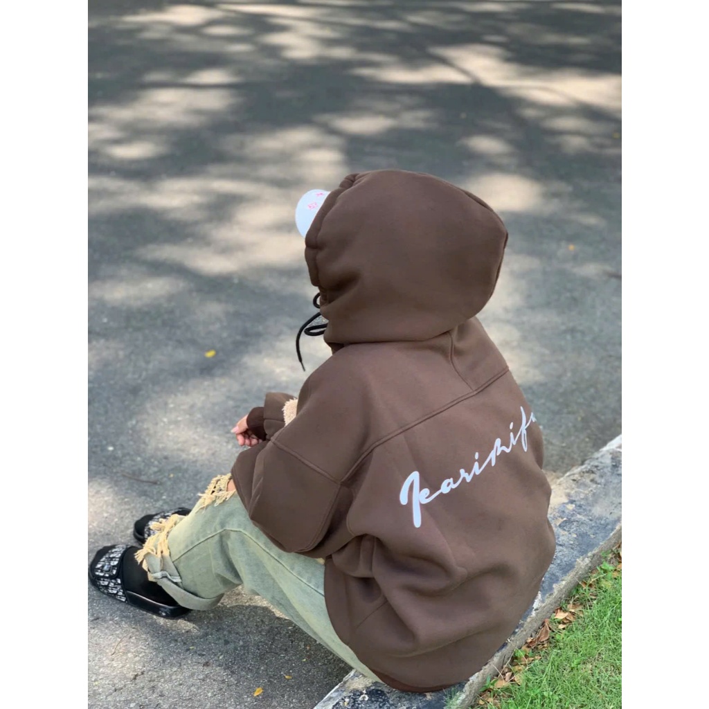 Áo Khoác Hoodie Phản Quang, Thiết Kế Dây Kéo Chắc Chắn, Vải Nỉ Lót Bông, Form Bigsize Rộng Rãi, Có túi trong tiện lợi