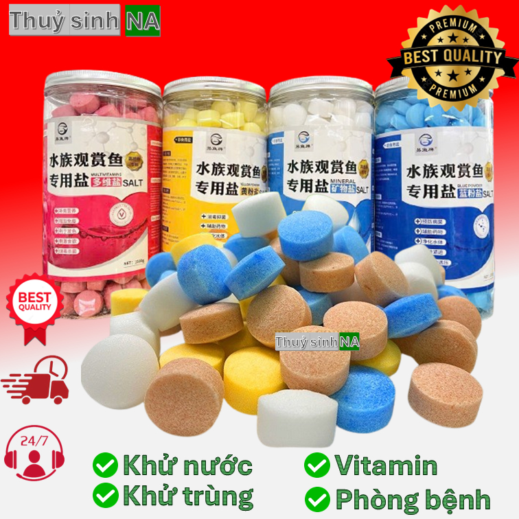 Viên Muối Khoáng Cho Cá - Hỗ Trợ Sức Khỏe Và Tăng Cường Phát Triển Cho Cá Cảnh