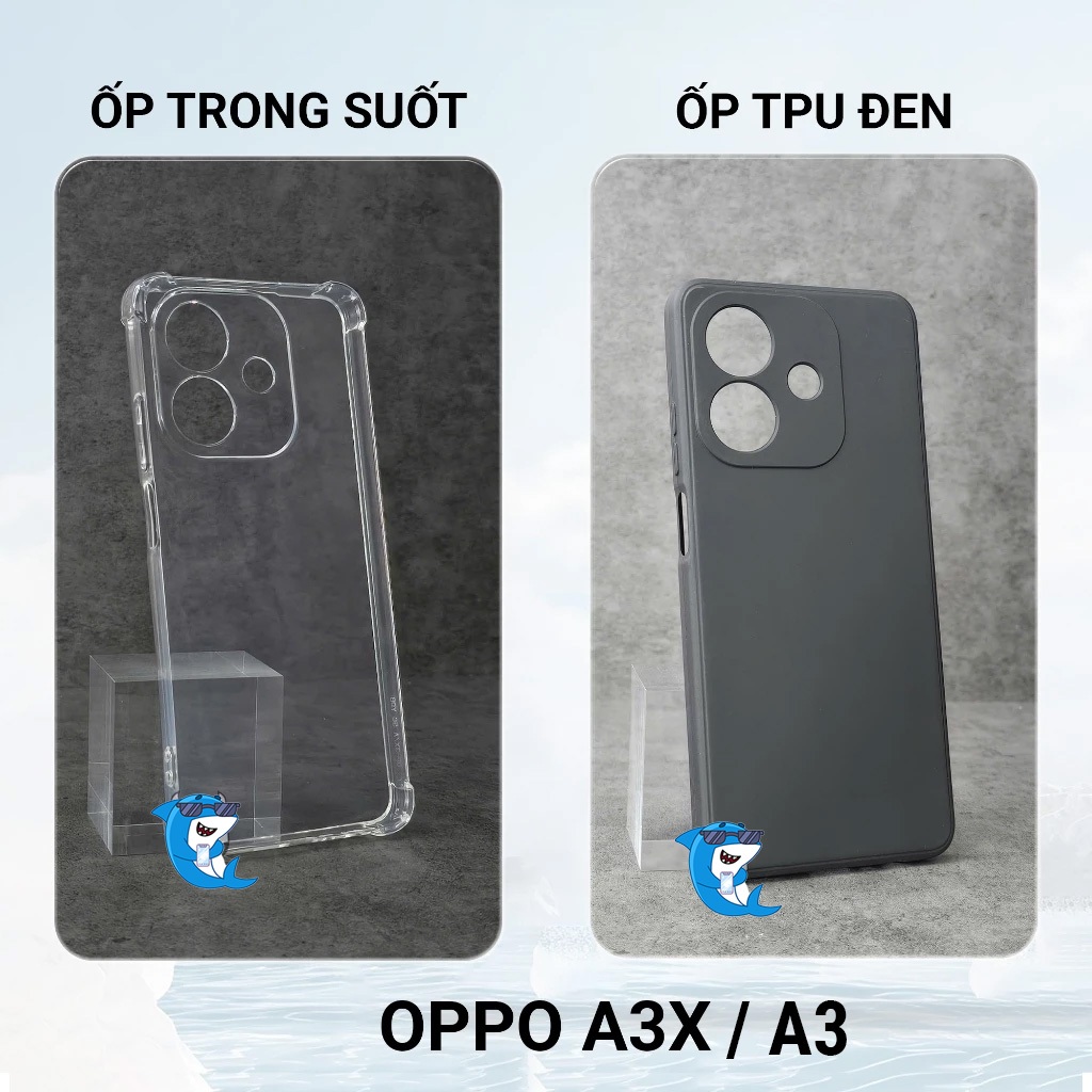 Ốp lưng Oppo A3X / A3 silicon dẻo trong suốt cao cấp chống sốc va đập bảo vệ camera điện thoại