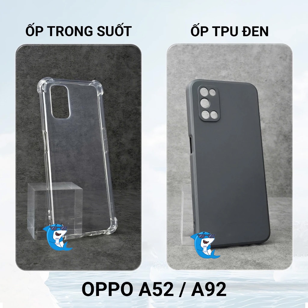 Ốp lưng Oppo A92 / A52 bảo vệ cam điện thoại toàn diện cạnh vuông nhựa dẻo tpu bibi glass