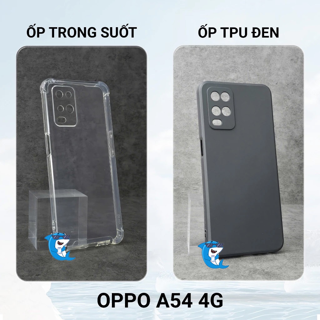 Ốp lưng OPPO A54 4G silicon trong suốt dẻo cao cấp chống sốc chống va đập bảo vệ cam viền vuông