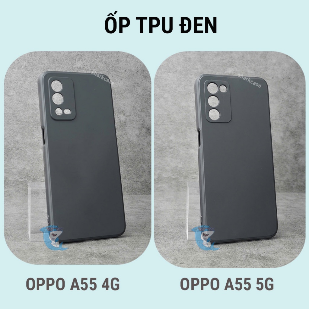 Ốp lưng Oppo A55 4G I 5G dẻo trong suốt silicon cao cấp chống sốc viền vuông bảo vệ cam toàn diện