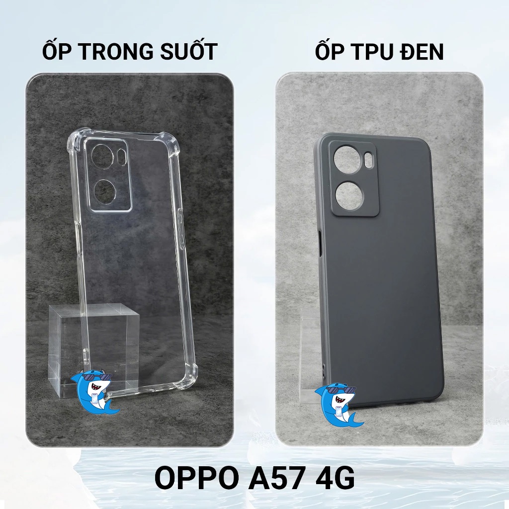 Ốp lưng OPPO A57 / A77 4G 2022 silicon trong suốt dẻo cao cấp chống sốc bảo vệ điện thoại viền vuông