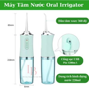 Máy tăm nước cầm tay du lịch Oral Irgator 6886A bản rút gọn quốc tế chuẩn nha sĩ khuyên dùng mẫu mới 2025