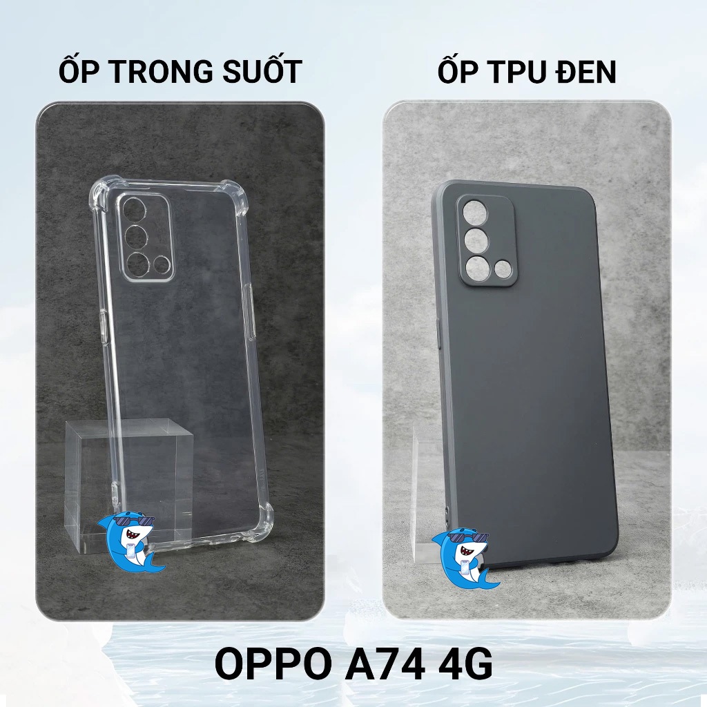 Ốp lưng OPPO A74 / A95 4G silicon trong suốt dẻo cao cấp chống sốc viền vuông bảo vệ điện thoại