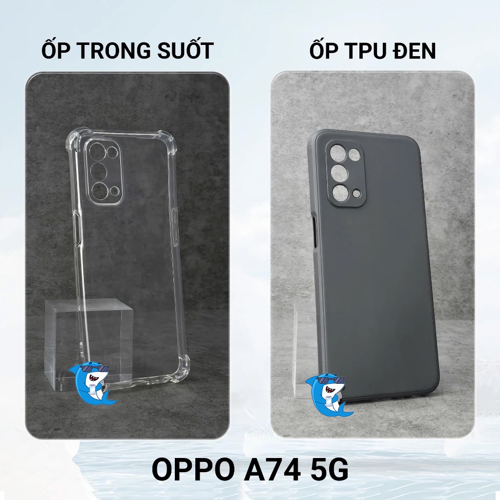 Ốp lưng OPPO A74 / A95 4G silicon trong suốt dẻo cao cấp chống sốc viền vuông bảo vệ điện thoại