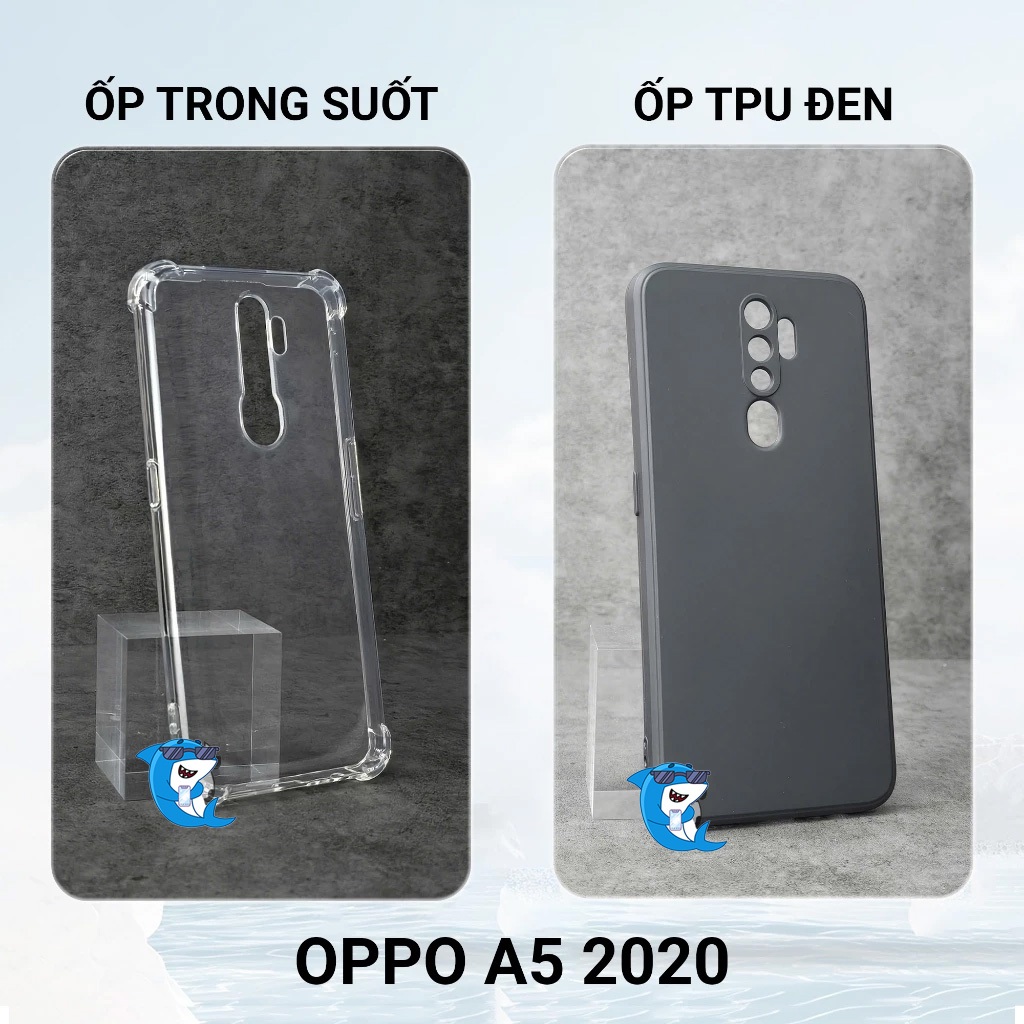 Ốp lưng Oppo A5 2020 / A9 2020 nhựa silicon trong suốt dẻo cao cấp chống sốc viền vuông bảo vệ đt