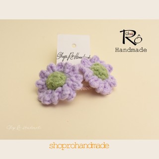 Dây buộc tóc hoa cúc xinh cho bé gái 3cm |Cột tóc len Handmade thanh lịch |Shop Rô Handmade