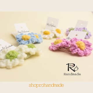 Dây buộc tóc hoa cúc xinh cho bé gái 3cm |Cột tóc len Handmade thanh lịch |Shop Rô Handmade