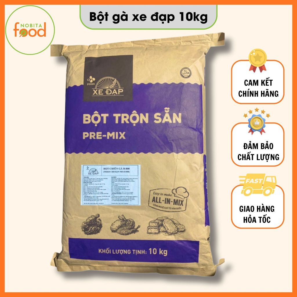 Bột gà xe đạp 10kg CJ Food chiên giòn, trộn sẵn, chuẩn vị KFC | Shopee ...