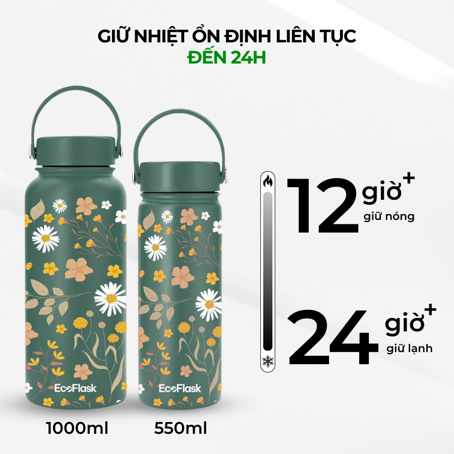 Ảnh Bình giữ nhiệt EcoFlask 1000ml/550ml thiết kế họa tiết cao cấp chính hãng, inox 304, bảo hành 3 năm 2