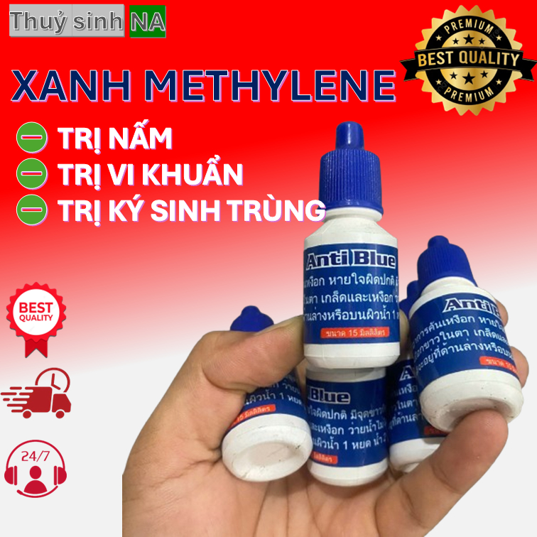 Xanh methylene dung dịch sát khuẩn, trị bệnh ngoài da, nấm trắng cho cá cảnh