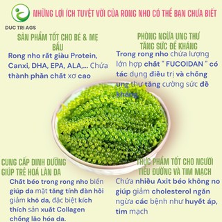 10 gói 50g rong nho tách nước AGS Việt Nam ( 500g ) - Tiêu chuẩn