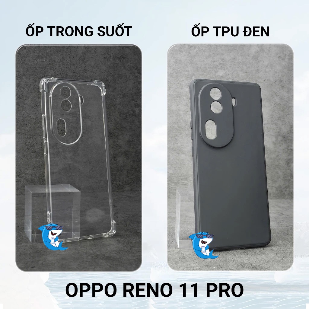 Ốp lưng Oppo reno 11, 11F bảo vệ cam điện thoại toàn diện cạnh vuông nhựa dẻo tpu bibi glass