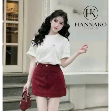 Chân Váy Kaki Dáng Ngắn Có Lót Trong BigSize Hannako - fashion Chân Váy Kaki Cạp Khuy BigSize 182