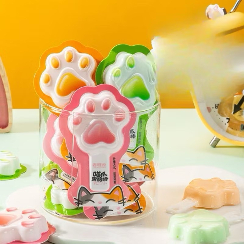 Sỉ 1kg thạch trái cây 3D que kem hình hoa quả thạch phô mai