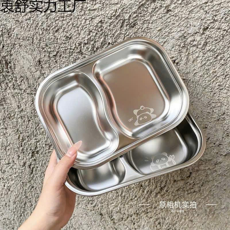 Khay đựng đồ ăn dặm 2 ngăn kèm thìa hình động vật