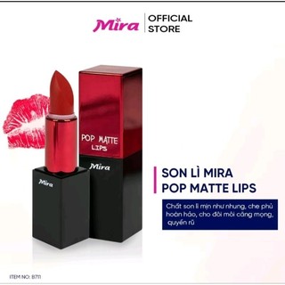Son Lì Bền Màu Lâu Trôi Mira Pop Matte Lips Kết cấu son lì với dạng kem B711