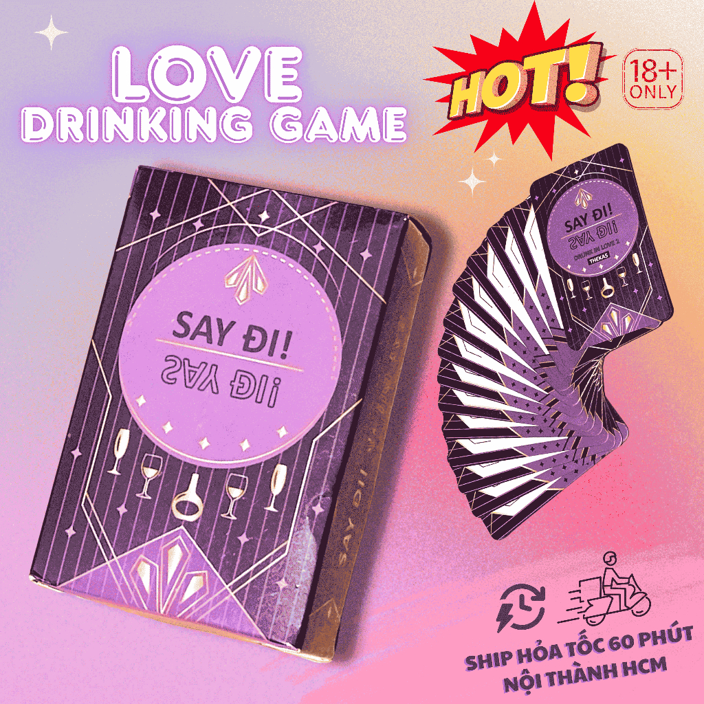 Bộ Bài Drunk In Love 2 Say Đi Say Đi 58 Lá Cặp Đôi Giấy Cứng Party Game MaSoi SG