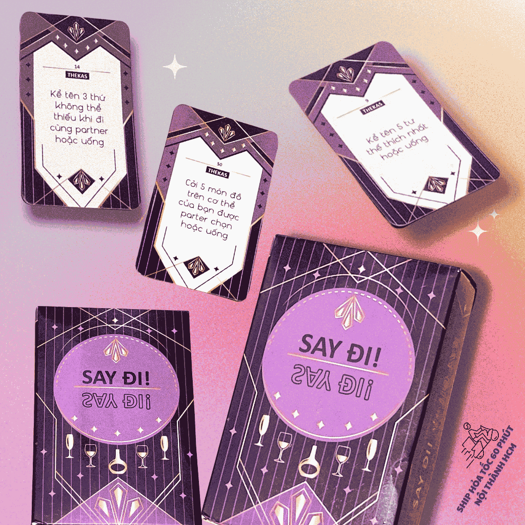 Bộ Bài Drunk In Love 2 Say Đi Say Đi 58 Lá Cặp Đôi Giấy Cứng Party Game MaSoi SG