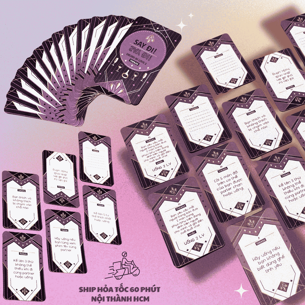 Bộ Bài Drunk In Love 2 Say Đi Say Đi 58 Lá Cặp Đôi Giấy Cứng Party Game MaSoi SG