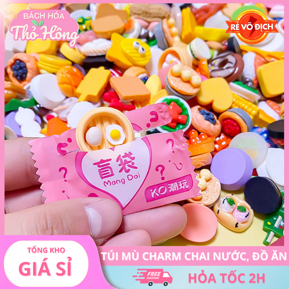 🎁 COMBO 3–10 TÚI MÙ HOẠT HÌNH – CHARM PHÁT SÁNG – ĐỒ ĂN DỄ THƯƠNG 🎀