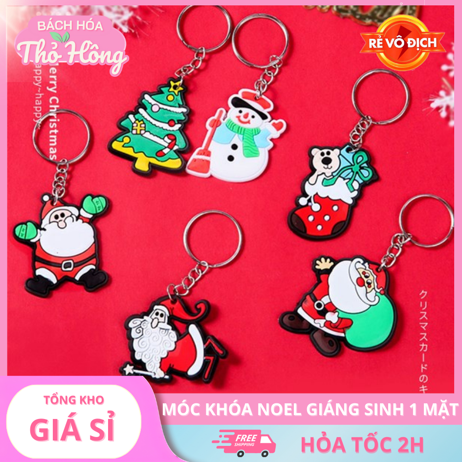 10 Móc Khoá Noel 1 Mặt 5Cm