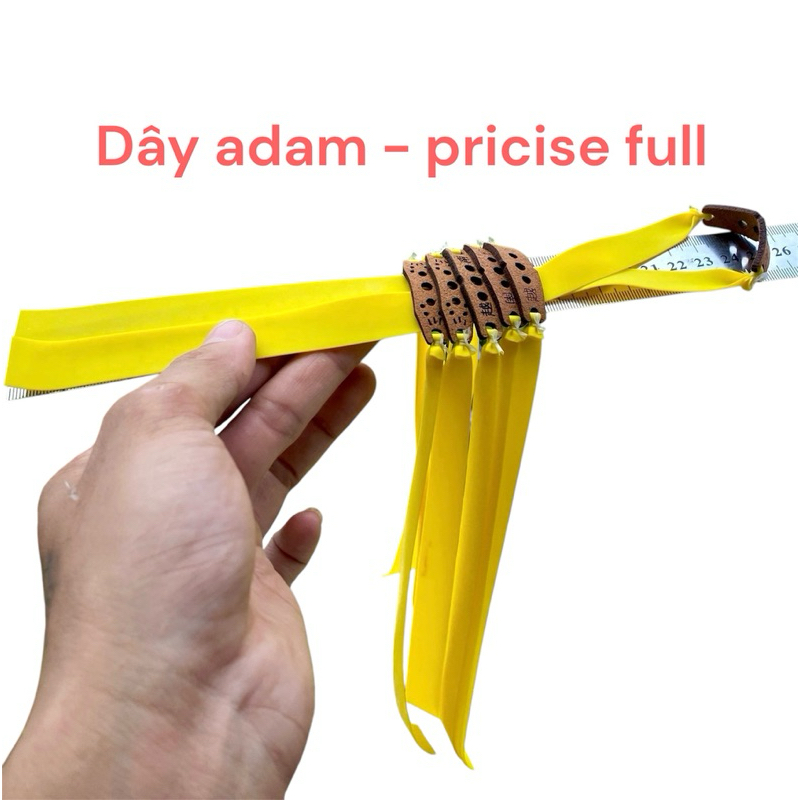 Hót 5-7 Bộ Dây cao su full 25cm adam pricise da nâu chữ tàu xịn